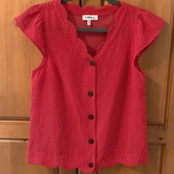 Monteau red polka dot S - Picture 3 of 8